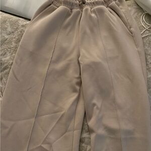 Beige Jogger Pants